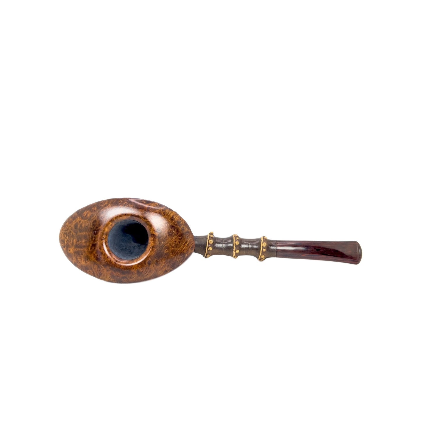 L Duca B3 Freehand Dublin Sandblast Bamboo - Unsmoked Smoking Pipe - Il Duce - lastforsure