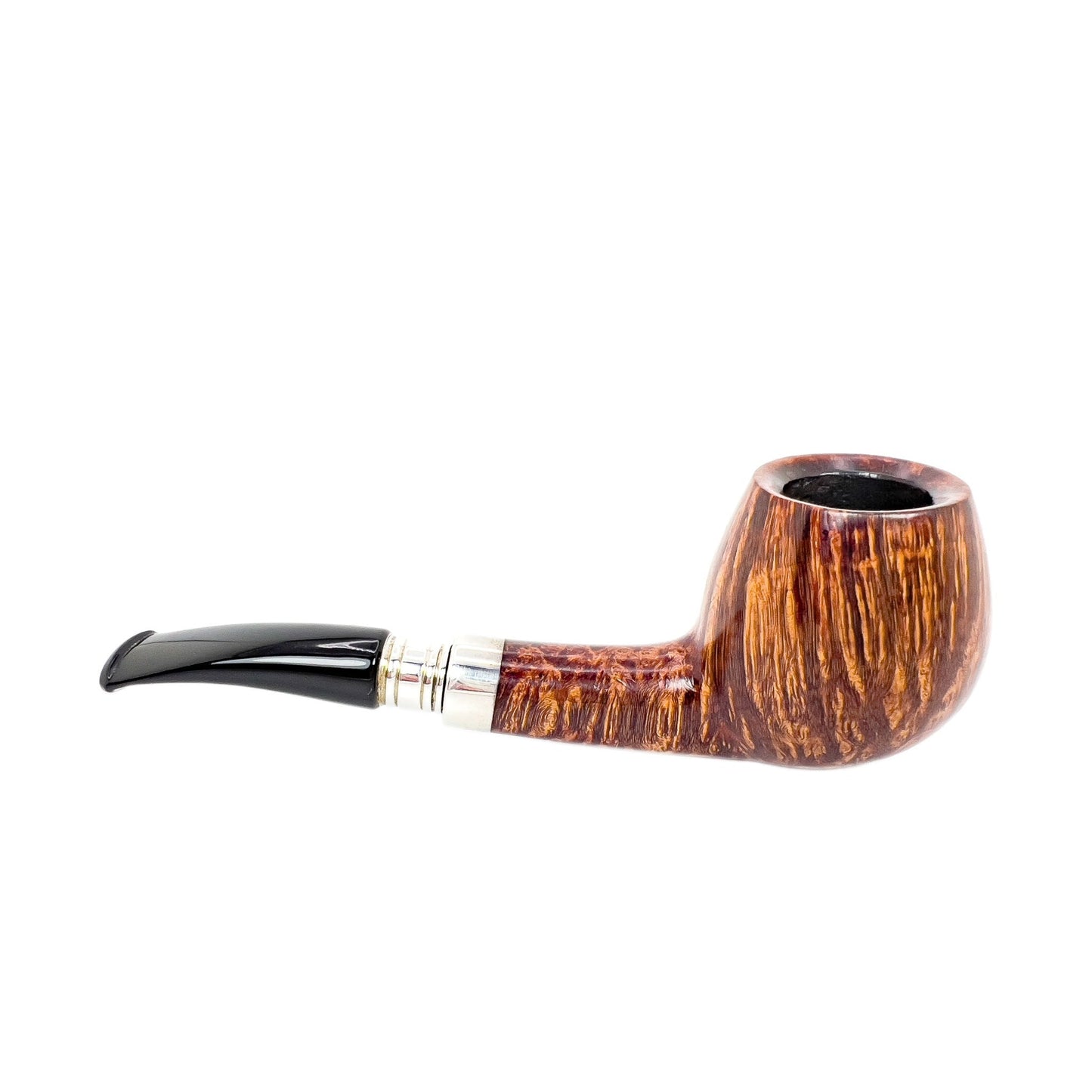 Powl Winslow D Silver Ring Bent Egg - Estate Smoking Pipe - Poul Winsløw - lastforsure