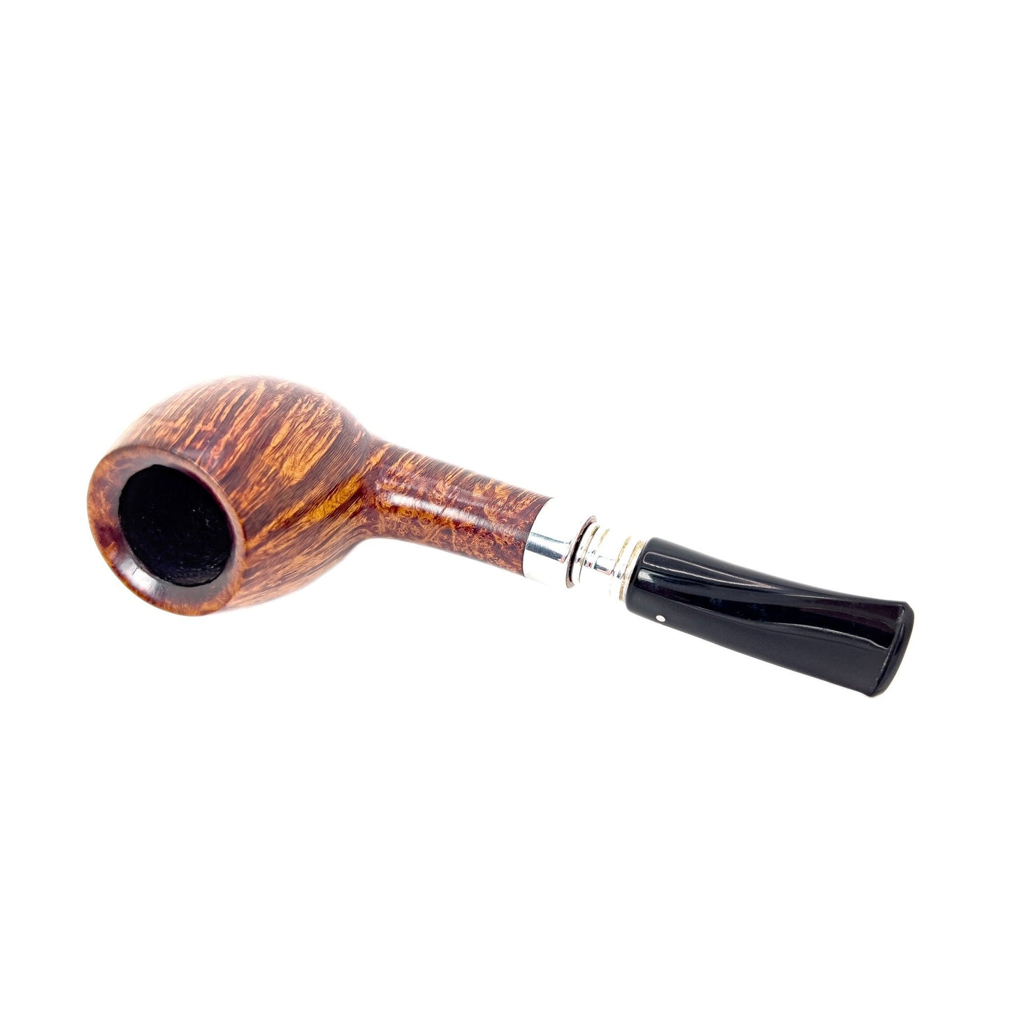 Powl Winslow D Silver Ring Bent Egg - Estate Smoking Pipe - Poul Winsløw - lastforsure