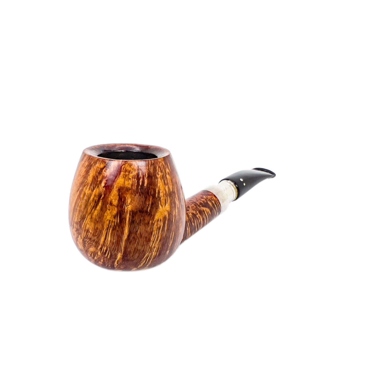 Powl Winslow D Silver Ring Bent Egg - Estate Smoking Pipe - Poul Winsløw - lastforsure