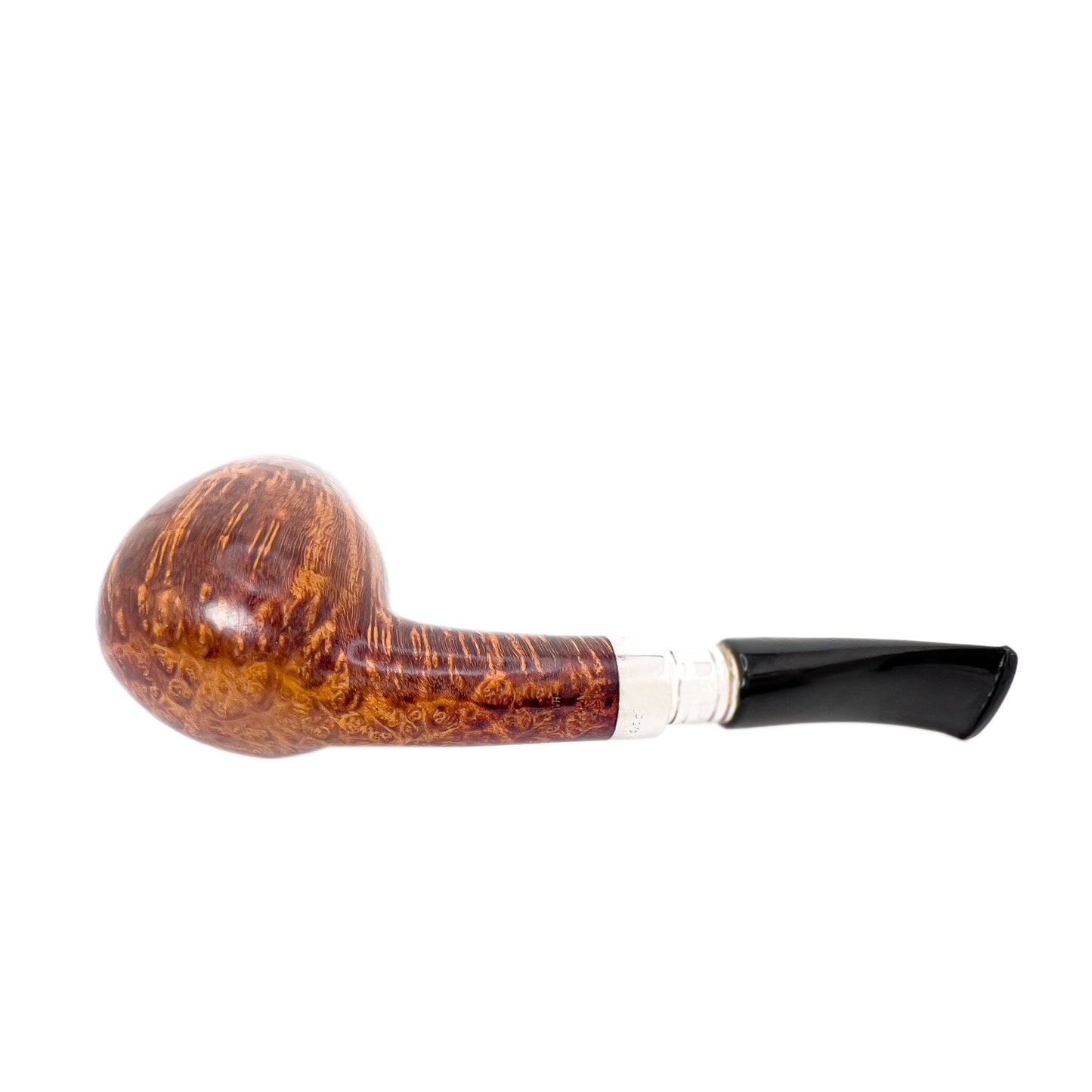 Powl Winslow D Silver Ring Bent Egg - Estate Smoking Pipe - Poul Winsløw - lastforsure