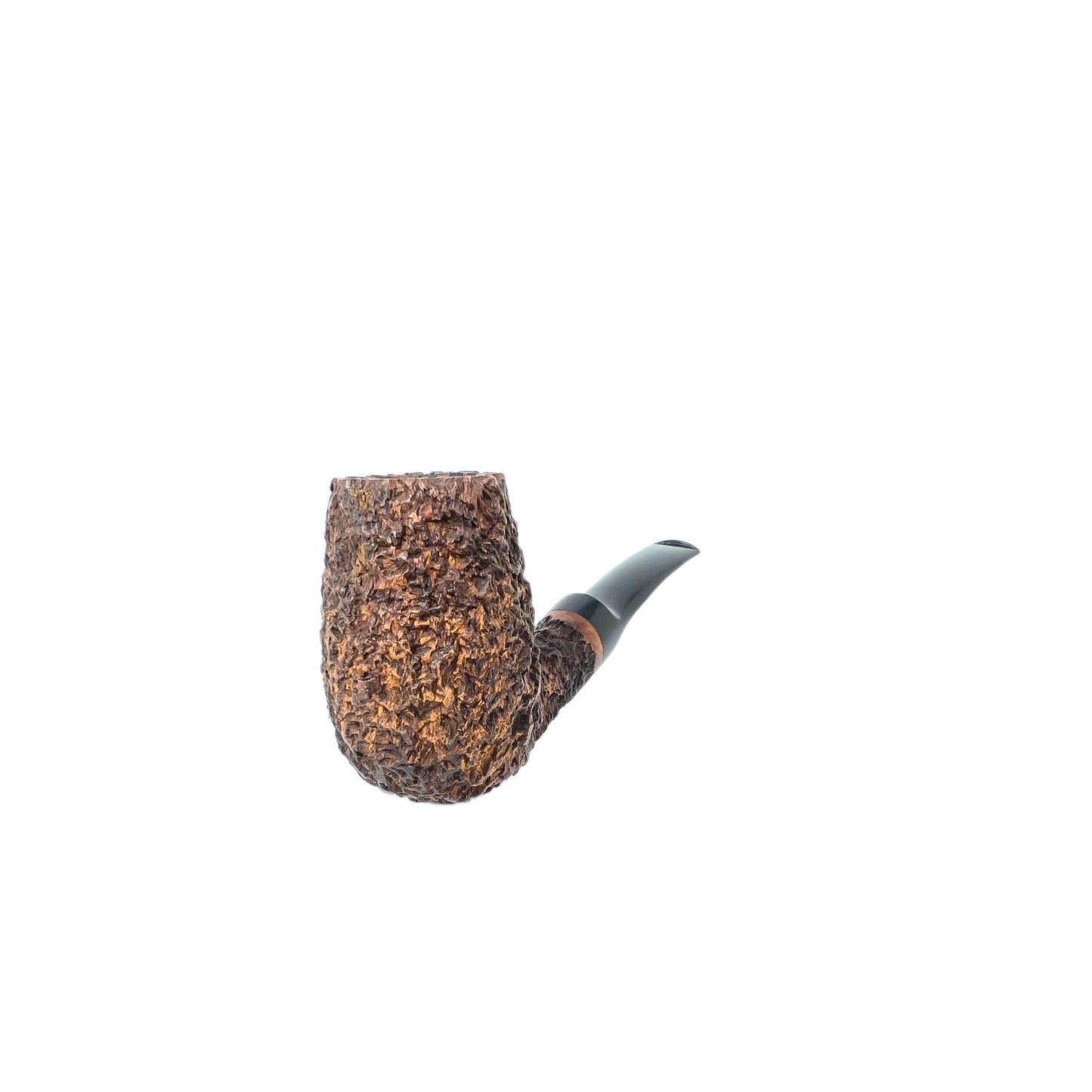 Reum Pipes USA Rusticated Bent Brandy Nose Warmer - Reum Pipes USA - Sean Reum - lastforsure