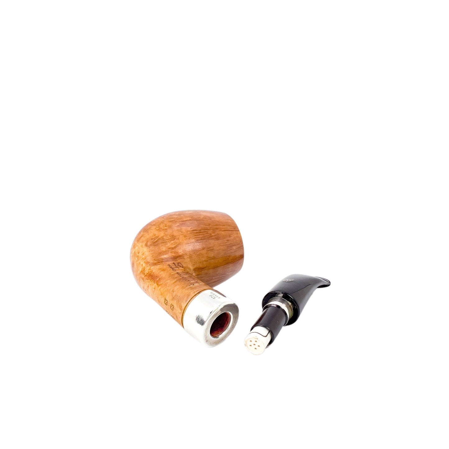 Luigi Viprati 4 Clovers 9mm Silver 925 - Estate Smoking Pipe - Luigi Viprati - lastforsure
